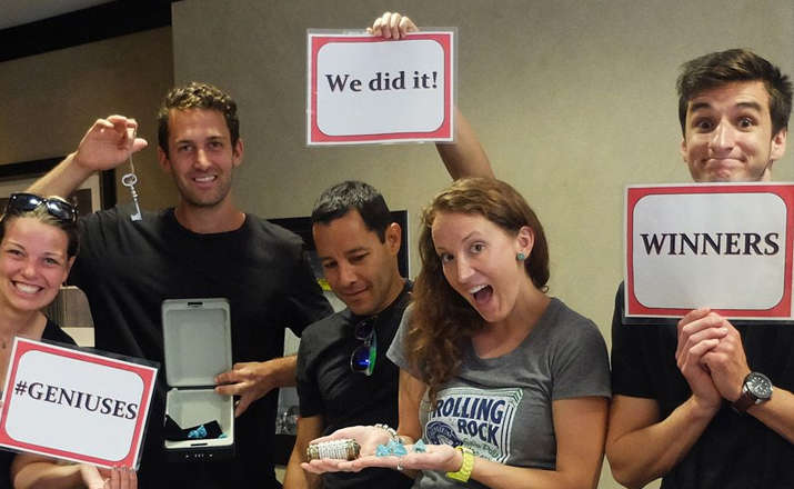 corporate escape rooms are a perfect large group team building activity for workgroups